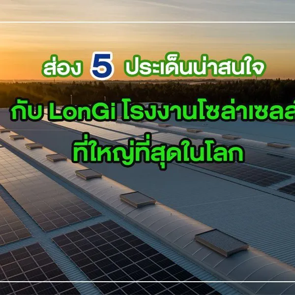 ส่อง 5 ประเด็นน่าสนใจ กับ LonGi โรงงานโซล่าเซลล์ ที่ใหญ่ที่สุดในโลก