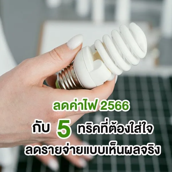 ลดค่าไฟ 2566 กับ 5 ทริคที่ต้องใส่ใจ ลดรายจ่ายแบบเห็นผลจริง