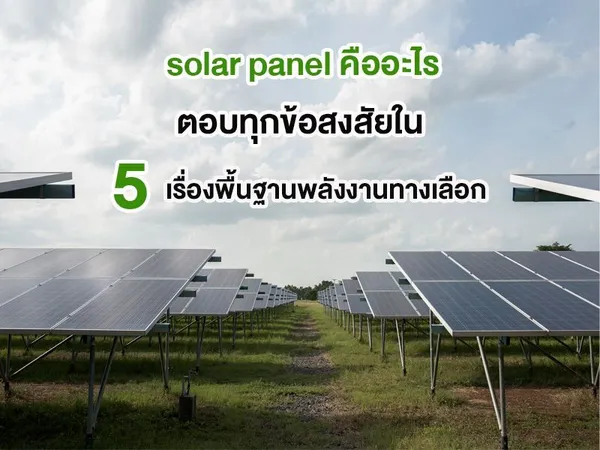 solar panel คืออะไร ตอบทุกข้อสงสัยใน 5 เรื่องพื้นฐานพลังงานทางเลือก